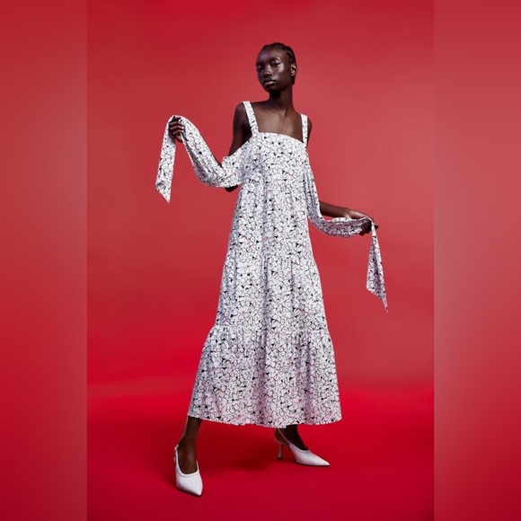 ZARA PRINT DRESS SIZE S - Picture 9 of 17